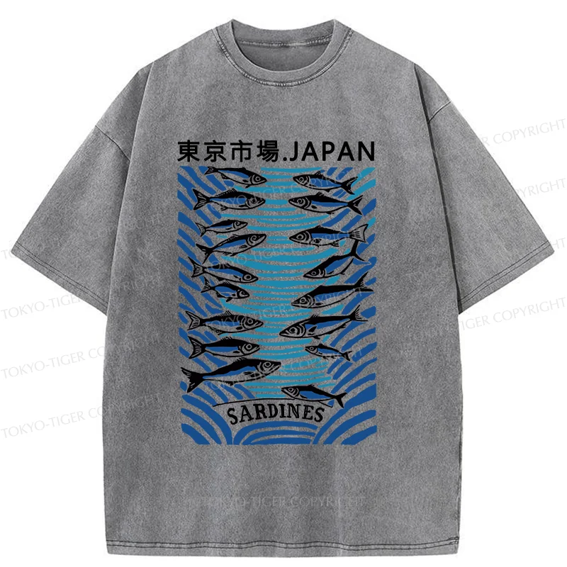 Tokyo-Tiger Tokyo Fish Market Washed T-Shirt