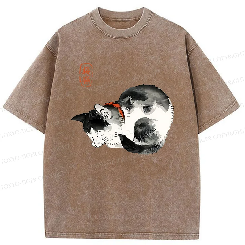 Tokyo-Tiger Japanese Kitten Washed T-Shirt