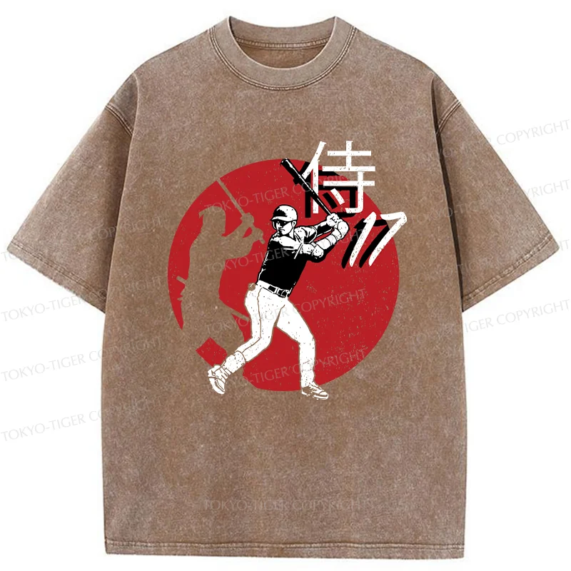 Tokyo-Tiger Ninja Baseball Washed T-Shirt