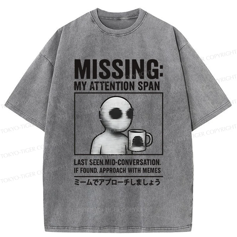 Tokyo-Tiger Approach It With A Meme Washed T-Shirt