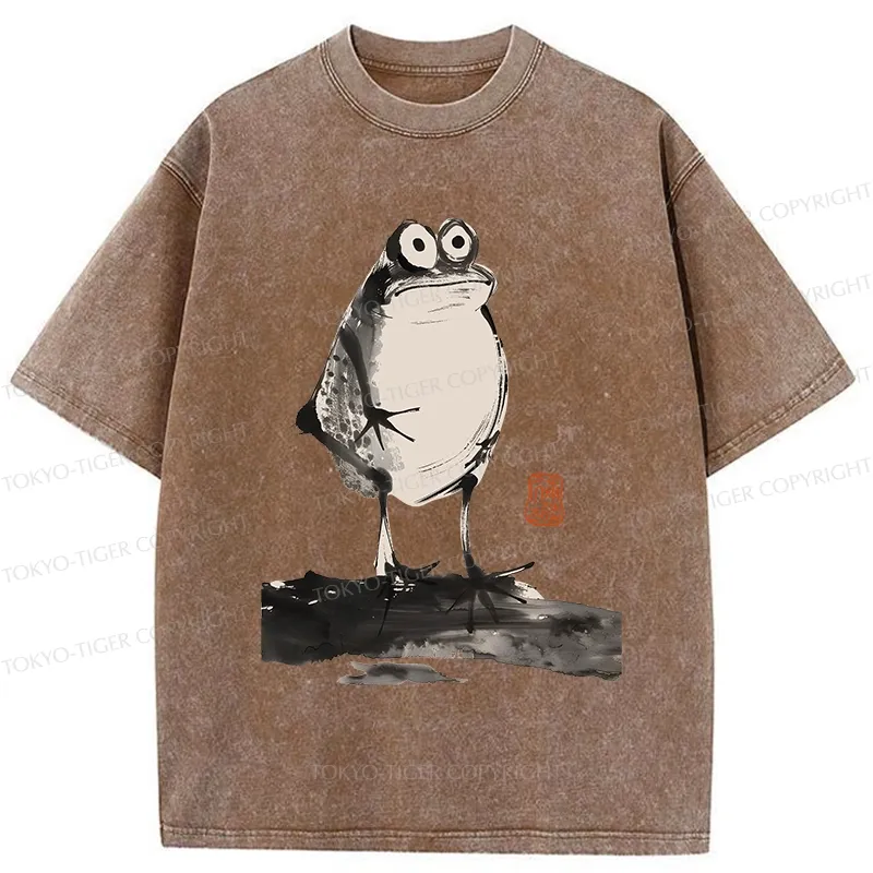 Tokyo-Tiger Retro Daze Frog Washed T-Shirt