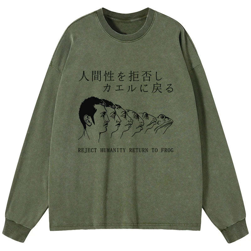 Tokyo-Tiger Return To Frog Washed Long Sleeve T-Shirt