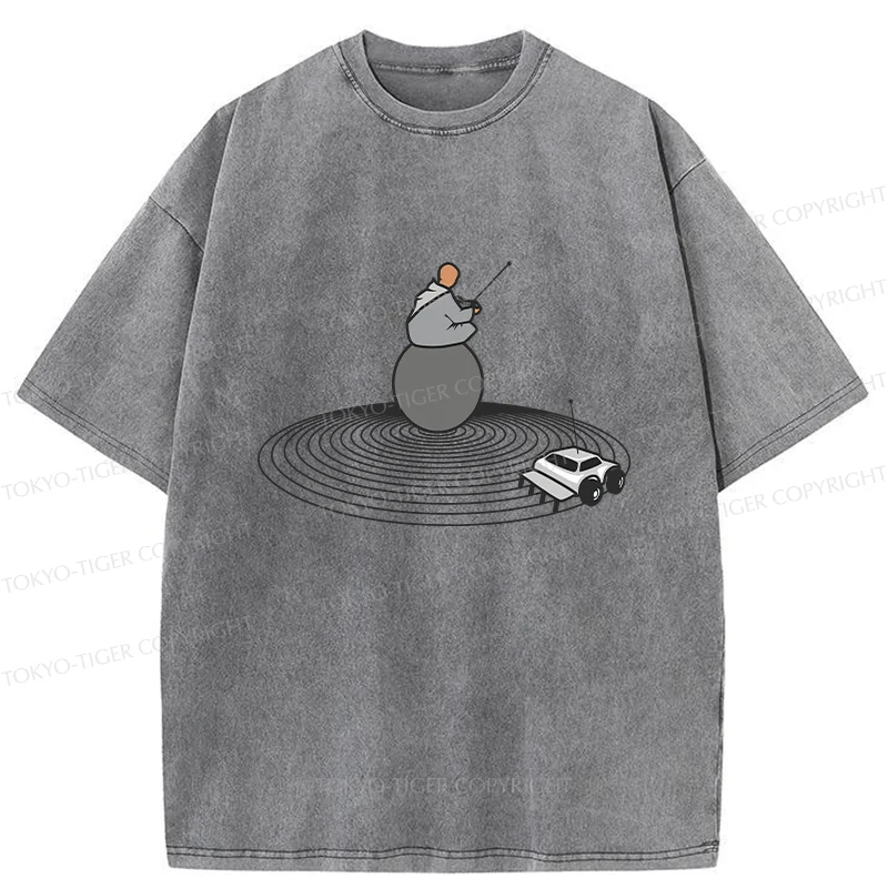 Tokyo-Tiger Interesting Zen Washed T-Shirt