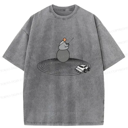 Tokyo-Tiger Interesting Zen Washed T-Shirt