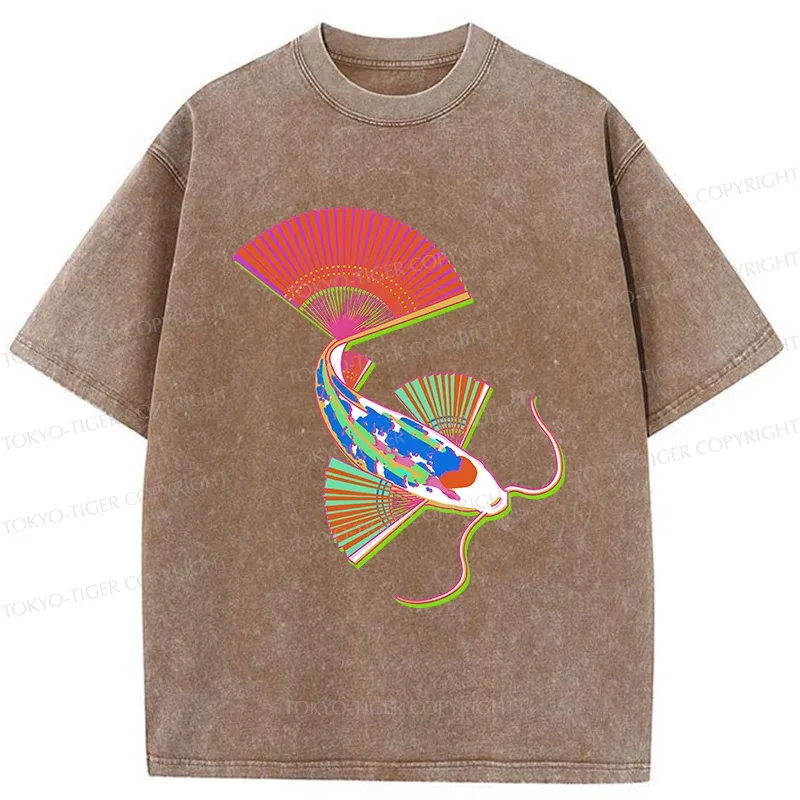 Tokyo-Tiger Japanese Traditional Fish Washed T-Shirt