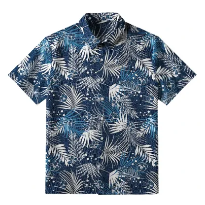 Tokyo-Tiger Exotic Leaves Button-up Shirt