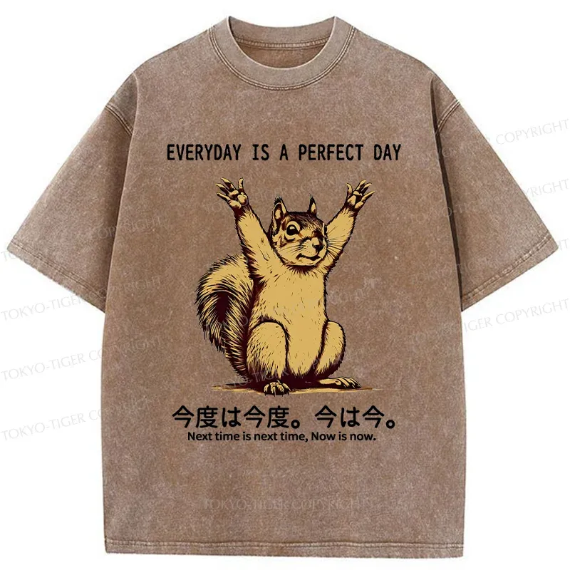 Tokyo-Tiger Squirrels Who Live Every Day Well Washed T-Shirt