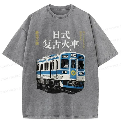 Tokyo-Tiger Vintage Japanese Train Washed T-Shirt