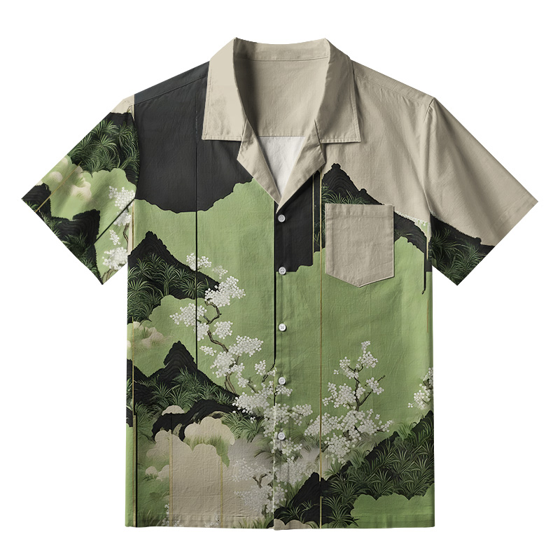 Tokyo-Tiger Serene Landscape Aloha Hawaiian Shirt