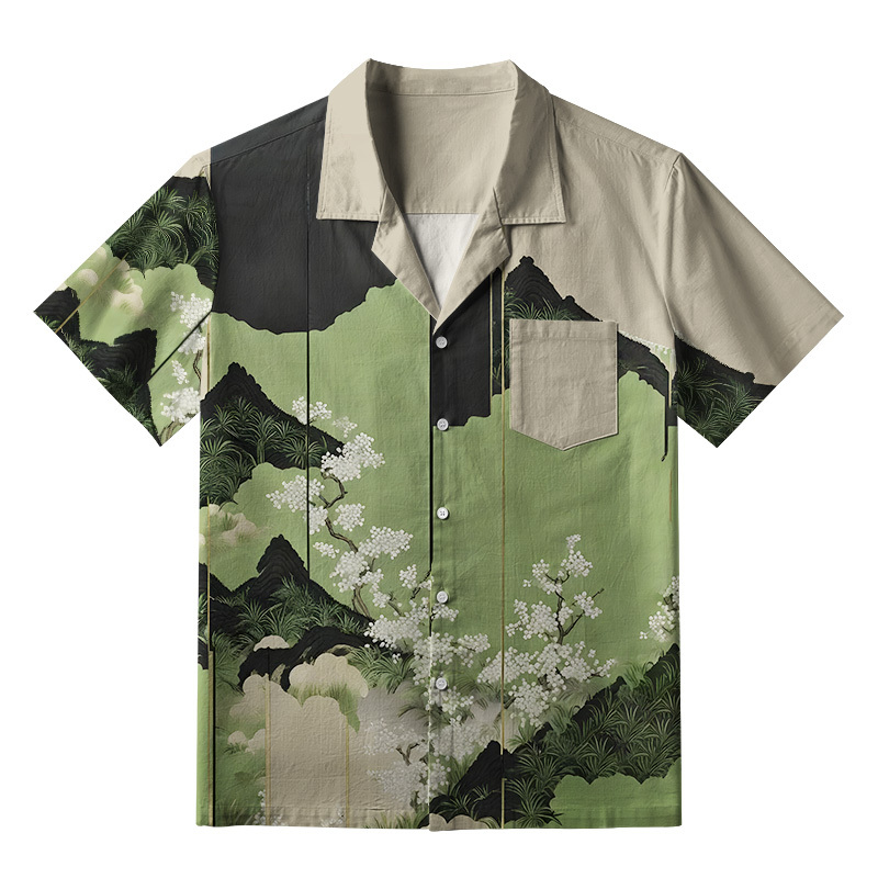 Tokyo-Tiger Serene Landscape Aloha Hawaiian Shirt Sale