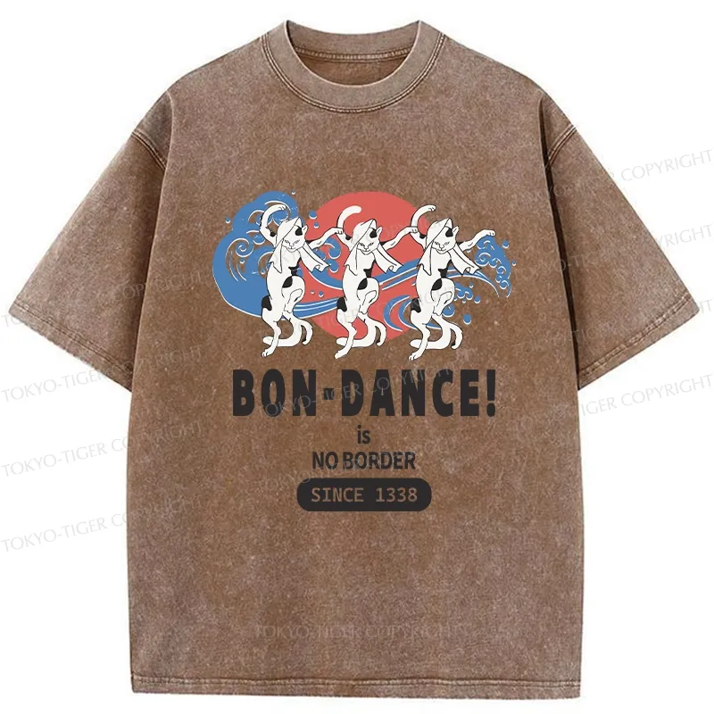 Tokyo-Tiger Japanese Traditional Obon Festival Washed T-Shirt