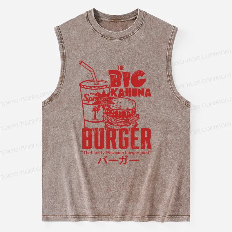 Tokyo-Tiger Tasty Hawaiian Burger Washed Tank