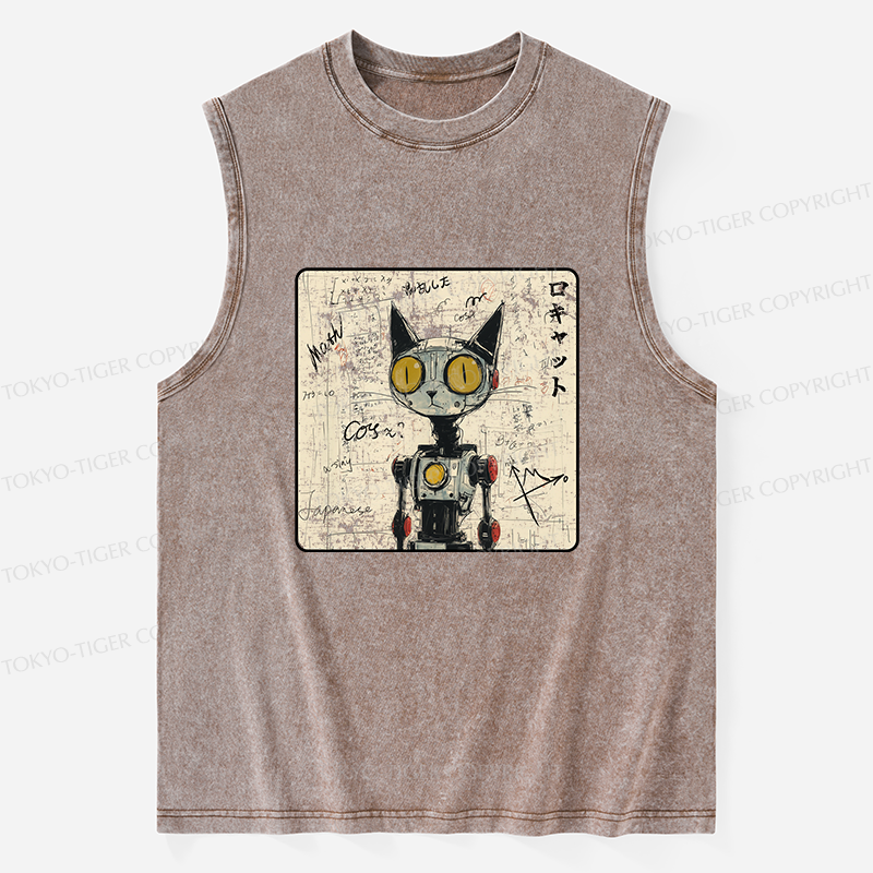 Tokyo-Tiger Robot Cat Washed Tank