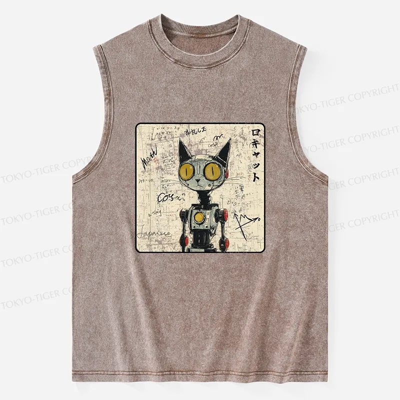 Tokyo-Tiger Robot Cat Washed Tank