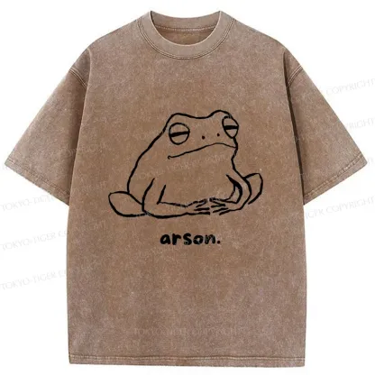 Tokyo-Tiger Japan Arsonist Frog Washed T-Shirt