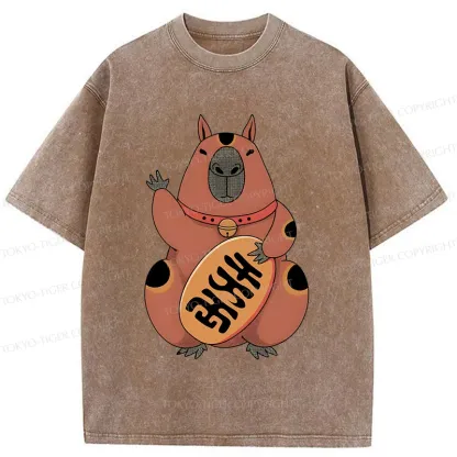 Tokyo-Tiger Lucky Capybara Washed T-Shirt