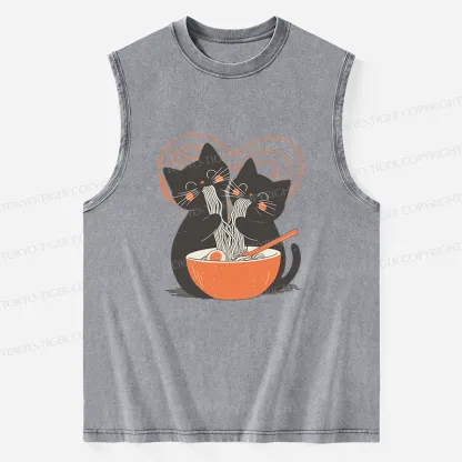 Tokyo-Tiger Let's Eat Ramen Together Washed Tank