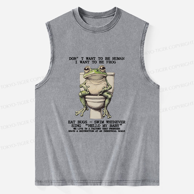 Tokyo-Tiger I Just Want To Be A Frog Washed Tank