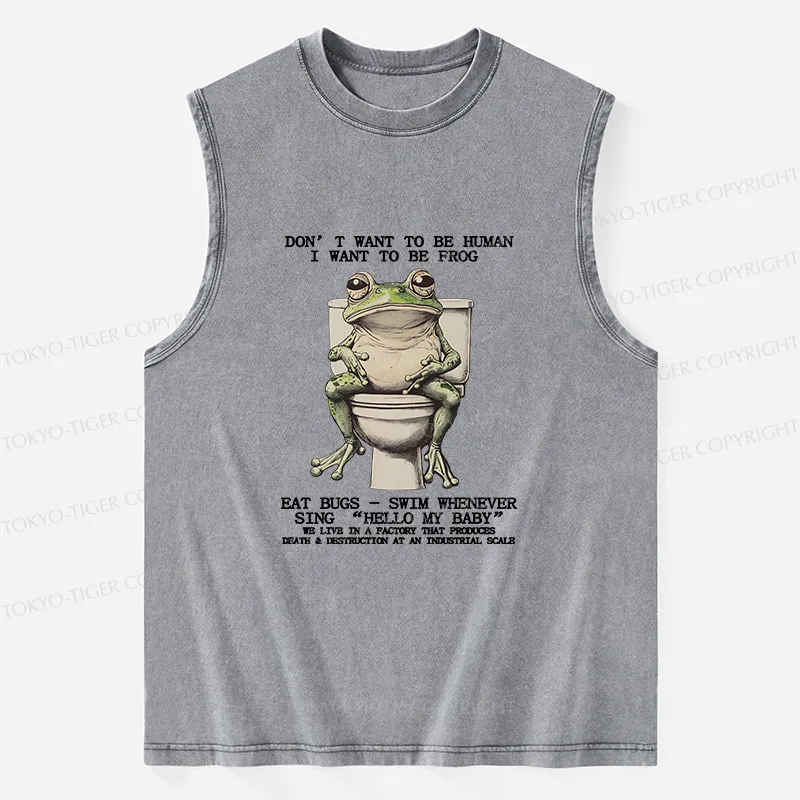 Tokyo-Tiger I Just Want To Be A Frog Washed Tank