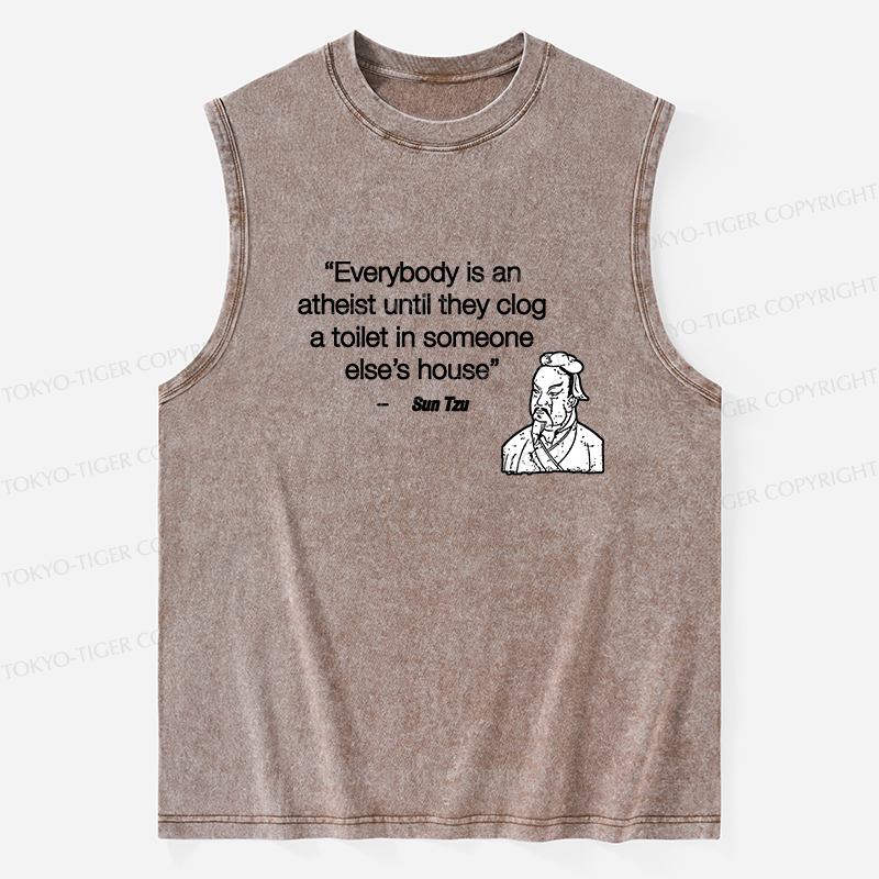 Tokyo-Tiger Funny Sun Tzu Saying Washed Tank
