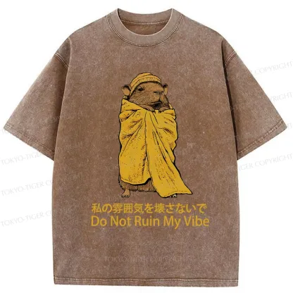 Tokyo-Tiger Don't Spoil My Mood Washed T-Shirt