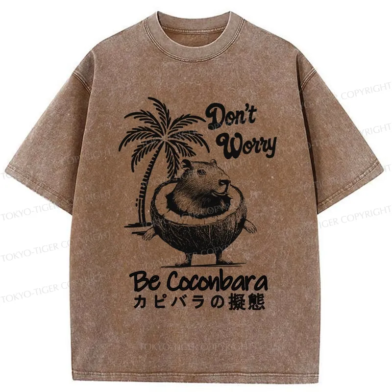 Tokyo-Tiger Don't Worry Be Coconbara Washed T-Shirt