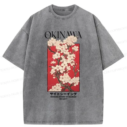 Tokyo-Tiger Okinawa Sakura Washed T-Shirt
