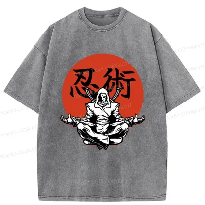 Tokyo-Tiger Japanese Ninjutsu Washed T-Shirt