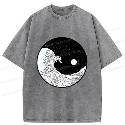 Tokyo-Tiger Tai Chi And Wave Washed T-Shirt