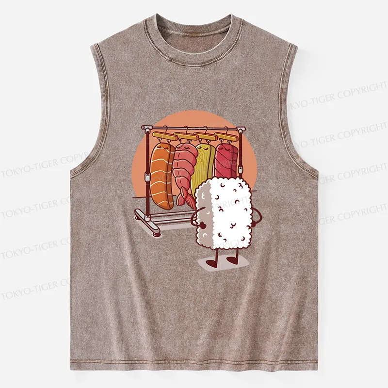 Tokyo-Tiger Which One Should I Wear Today Washed Tank