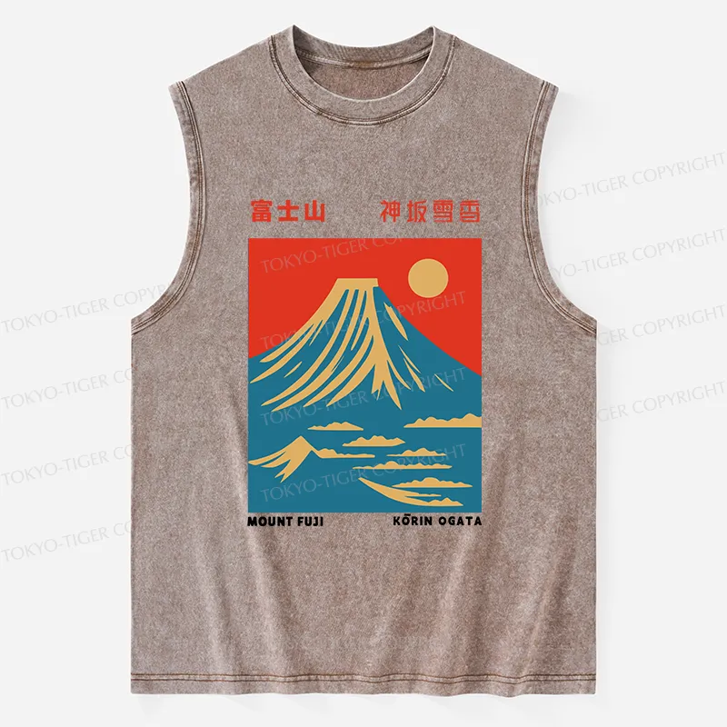 Tokyo-Tiger Mount Fuji Vintage Washed Tank