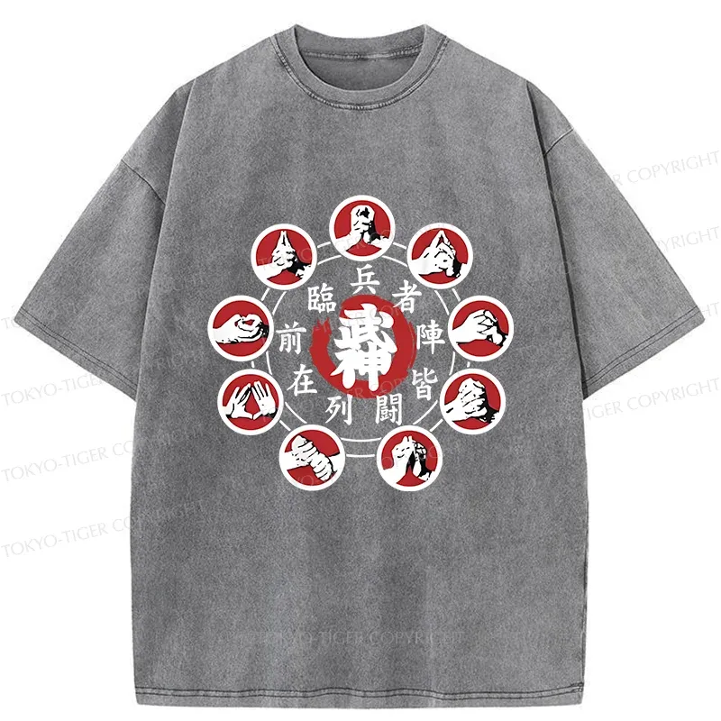 Tokyo-Tiger Traditional Ninjutsu Washed T-Shirt