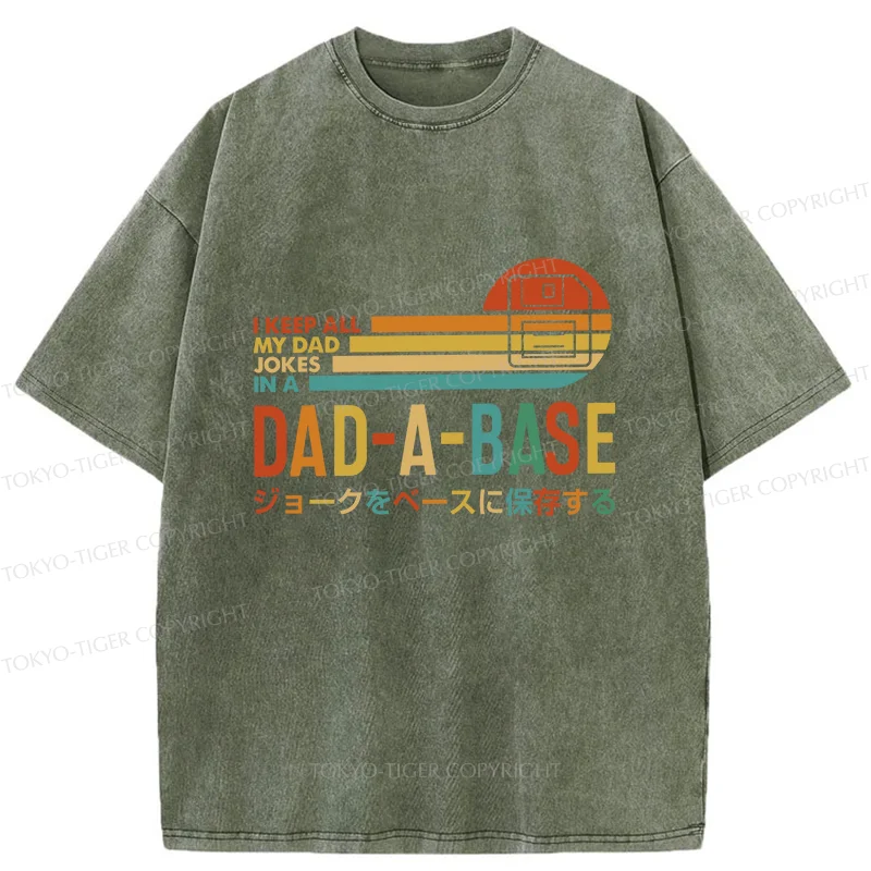 Tokyo-Tiger Dad Jokes Washed T-Shirt