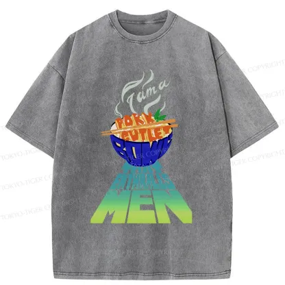 Tokyo-Tiger Fried Pork Cutlet Washed T-Shirt