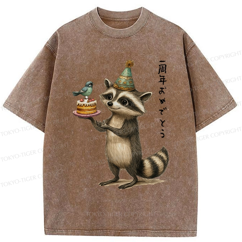 Tokyo-Tiger Happy First Anniversary Washed T-Shirt