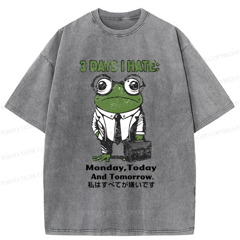 Tokyo-Tiger Working-class Frog Washed T-Shirt