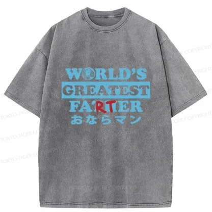 Tokyo-Tiger Father's Day Farter Washed T-Shirt