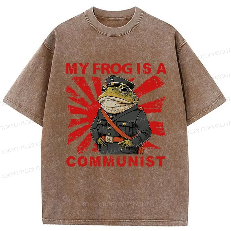 Tokyo-Tiger Funny Frog-ism Washed T-Shirt