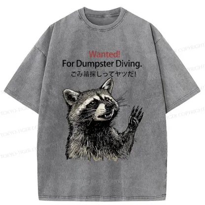 Tokyo-Tiger Wanted Raccoon Washed T-Shirt