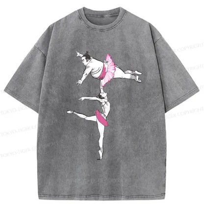 Tokyo-Tiger Elegant Sumo Wrestler Washed T-Shirt