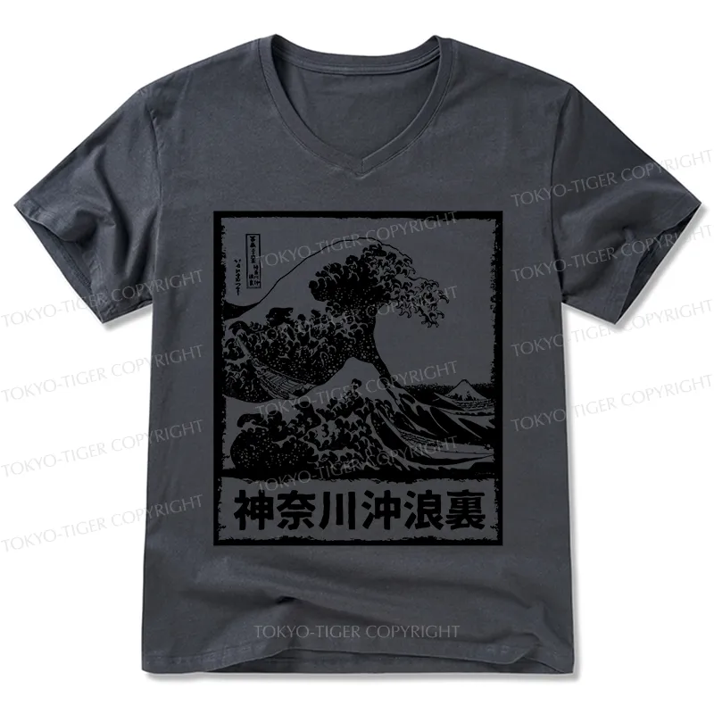 Tokyo-Tiger Legendary Wave V-Neck Classic T-Shirt