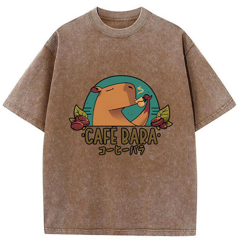 Tokyo-Tiger Funny Cafebara Washed T-Shirt