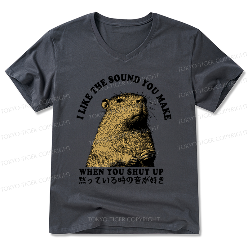 Tokyo-Tiger I Like The Sound Of Silence V-Neck Classic T-Shirt