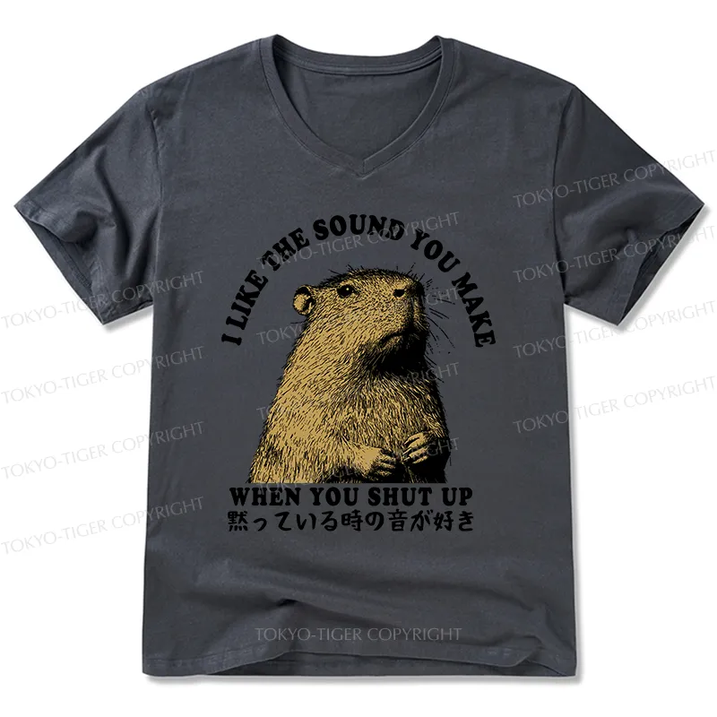 Tokyo-Tiger I Like The Sound Of Silence V-Neck Classic T-Shirt