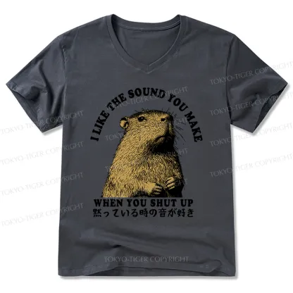 Tokyo-Tiger I Like The Sound Of Silence V-Neck Classic T-Shirt