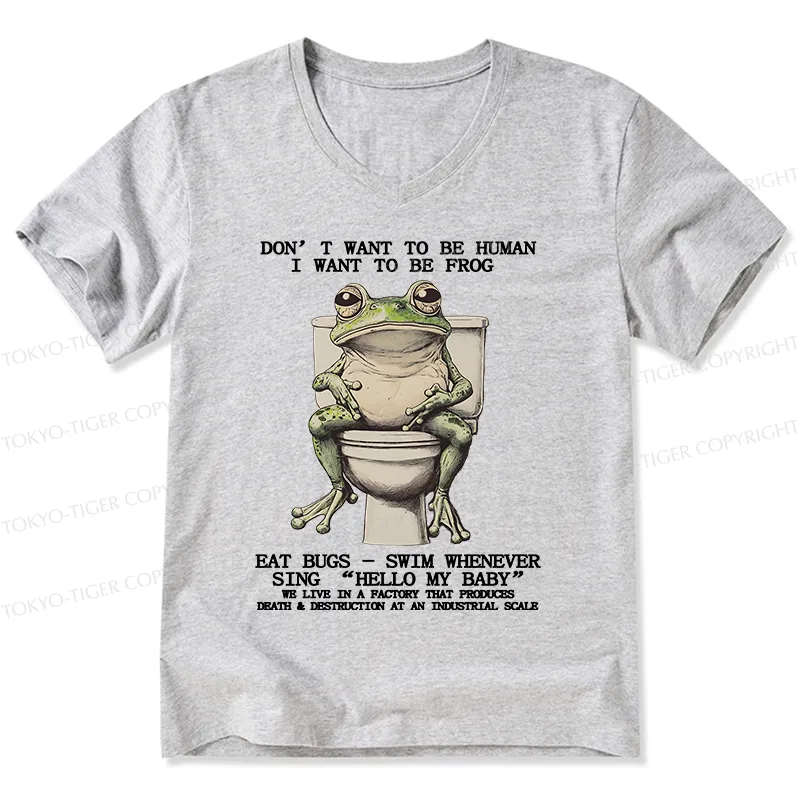 Tokyo-Tiger I Just Want To Be A Frog V-Neck Classic T-Shirt