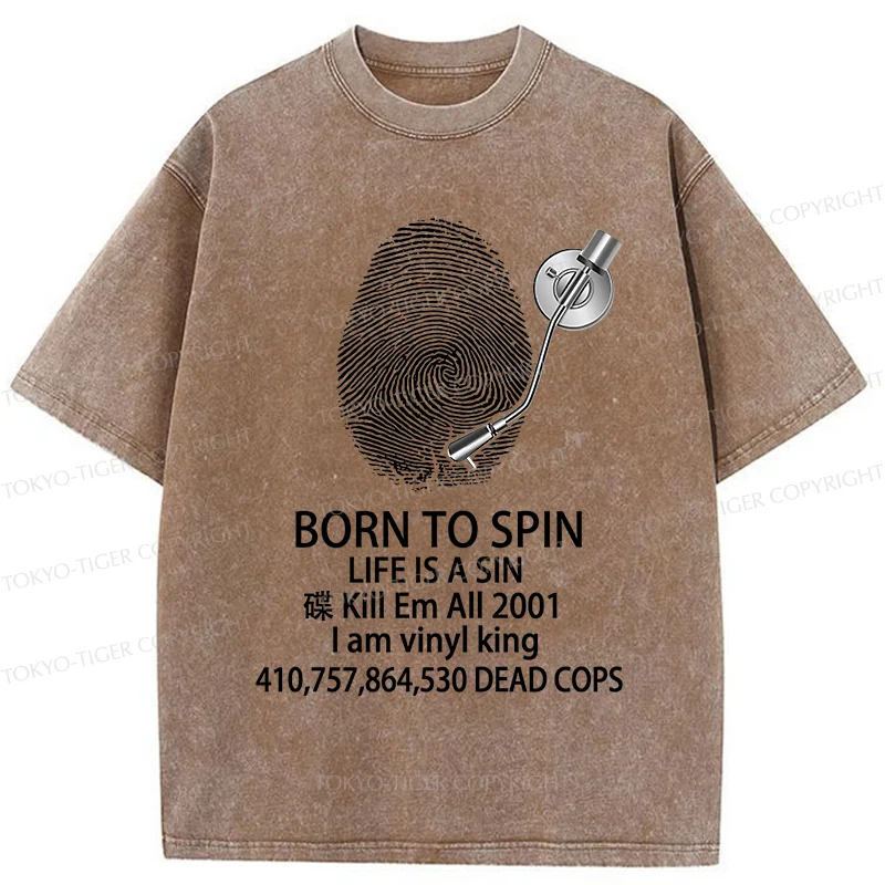 Tokyo-Tiger Born For Music Washed T-Shirt