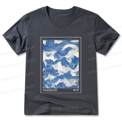 Tokyo-Tiger Japanese Retro Art Wave V-Neck Classic T-Shirt