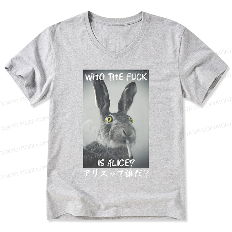 Tokyo-Tiger Who Is Alice? V-Neck Classic T-Shirt