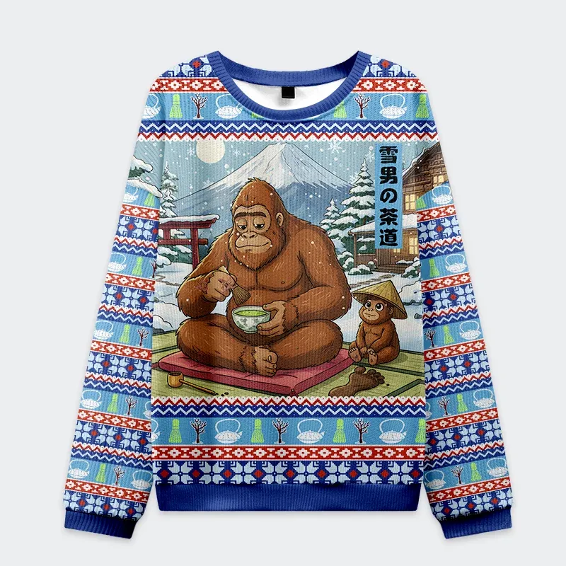 Tokyo-Tiger Yukio Grinds Matcha Christmas Ugly Sweatshirt Sale
